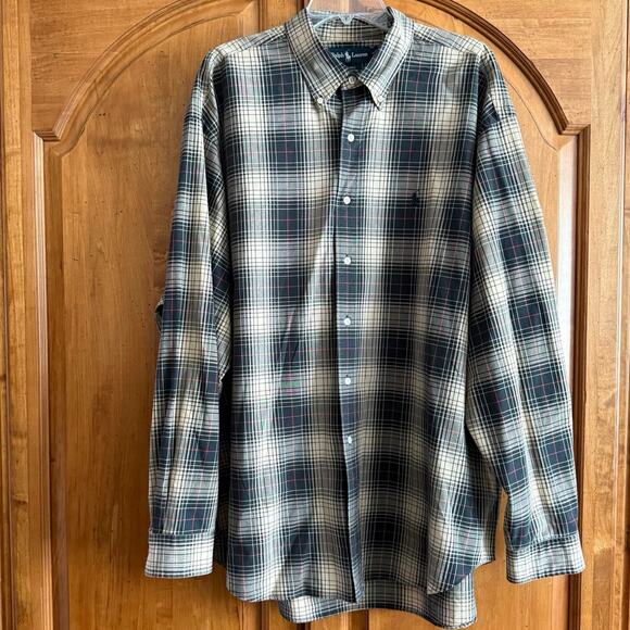 Ralph Lauren Blake button down plaid shirt long sleeve 100% cotton men’s XXL - Picture 8 of 8